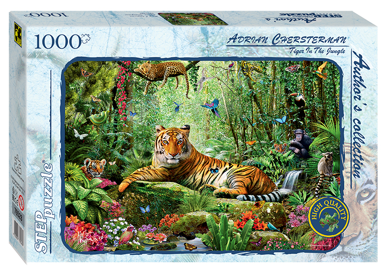 Puzzle Tiger in the Jungle Step-Puzzle-79528 1000 pieces Jigsaw Puzzles ...