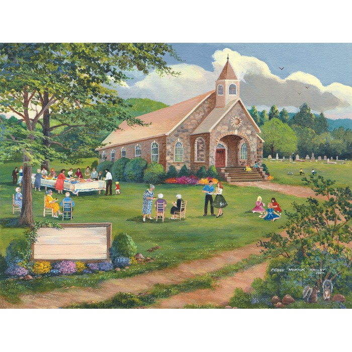 Puzzle  Sunsout-22146 XXL Pieces - Sunday Dinner on the Grounds