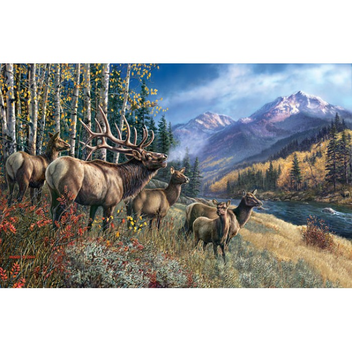 Puzzle  Sunsout-28448 James Meger - Elk Anthem