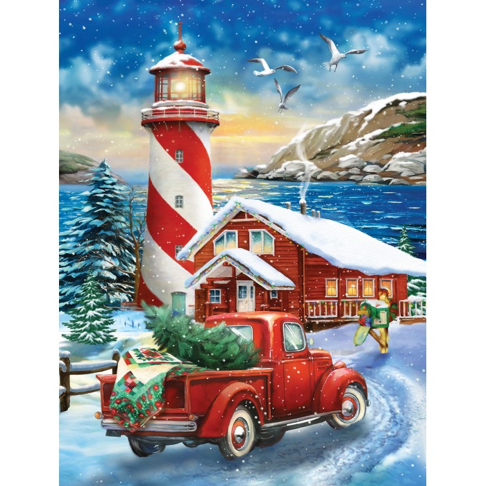 Puzzle  Sunsout-28507 XXL Pieces - A Winter Lighthouse