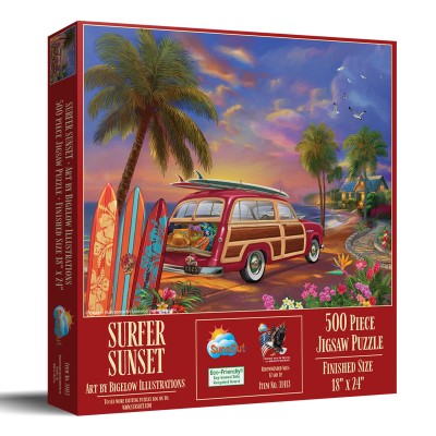 Puzzle Sunsout-31413 XXL Pieces - Surfer Sunset