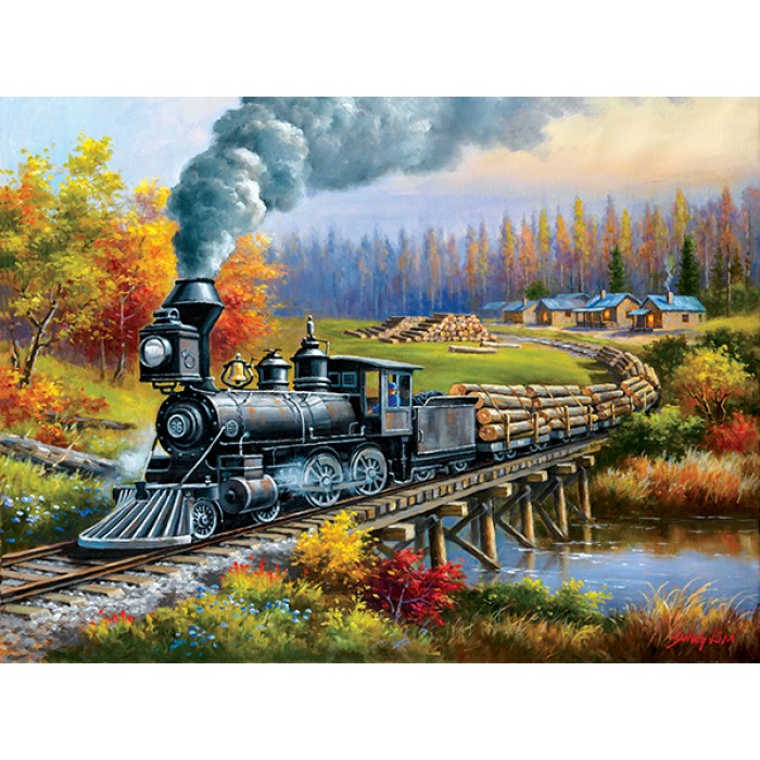 Puzzle Sunsout-36678 Logging Camp Run