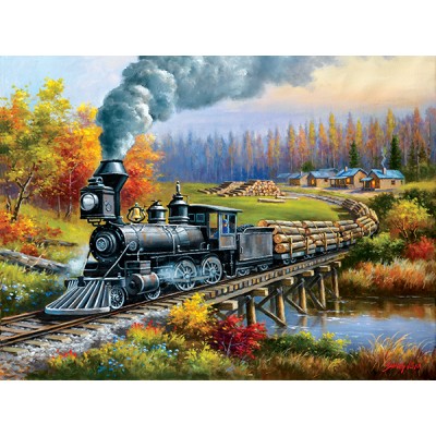 Puzzle Sunsout-36678 Logging Camp Run
