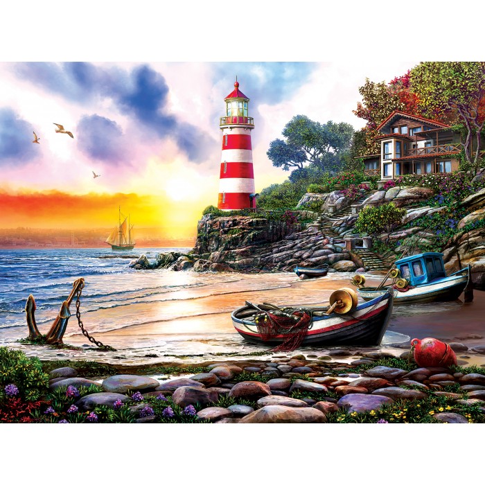 Puzzle  Sunsout-42925 Lighthouse Harbor