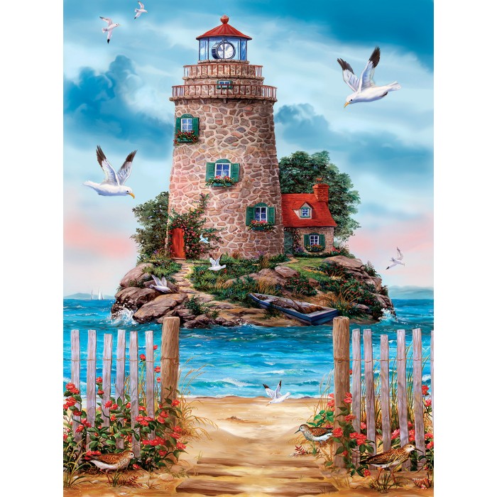 Puzzle Sunsout-52620 Linda Picken - Island Lighthouse