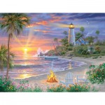 Puzzle  Sunsout-69738 Honeymoon Sunset