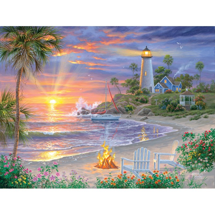 Puzzle  Sunsout-69738 Honeymoon Sunset