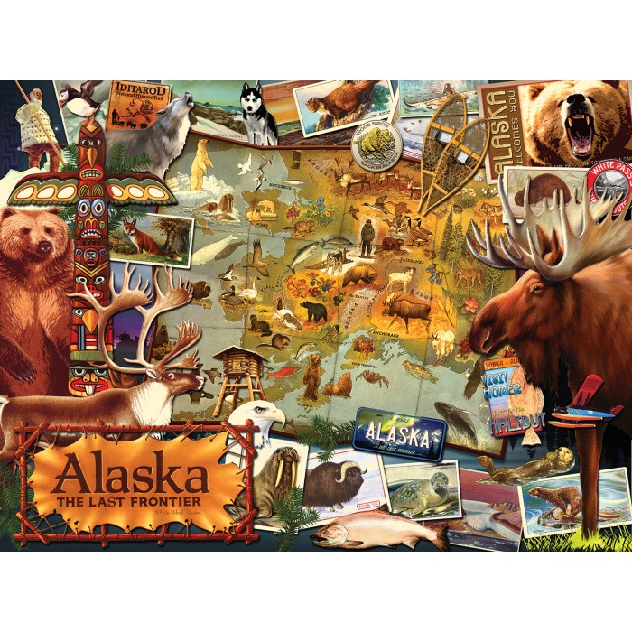 Puzzle Sunsout-70016 Ward Thacker Studio - Alaska, The Final Frontier