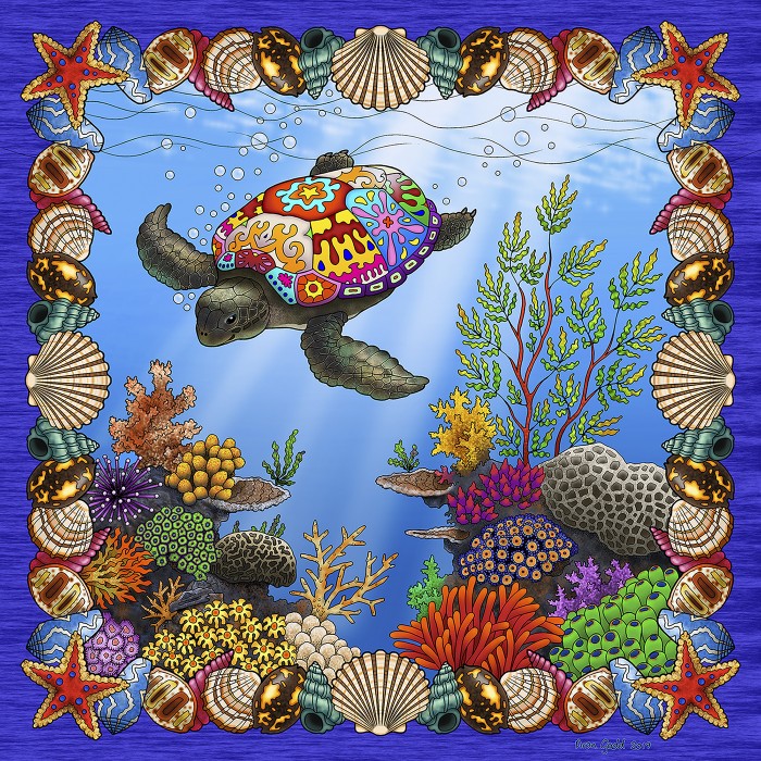 Puzzle Sunsout-77010 Psychedelic Turtle
