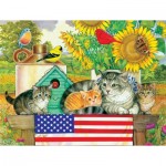 Puzzle   XXL Pieces - Patriotic Kittens