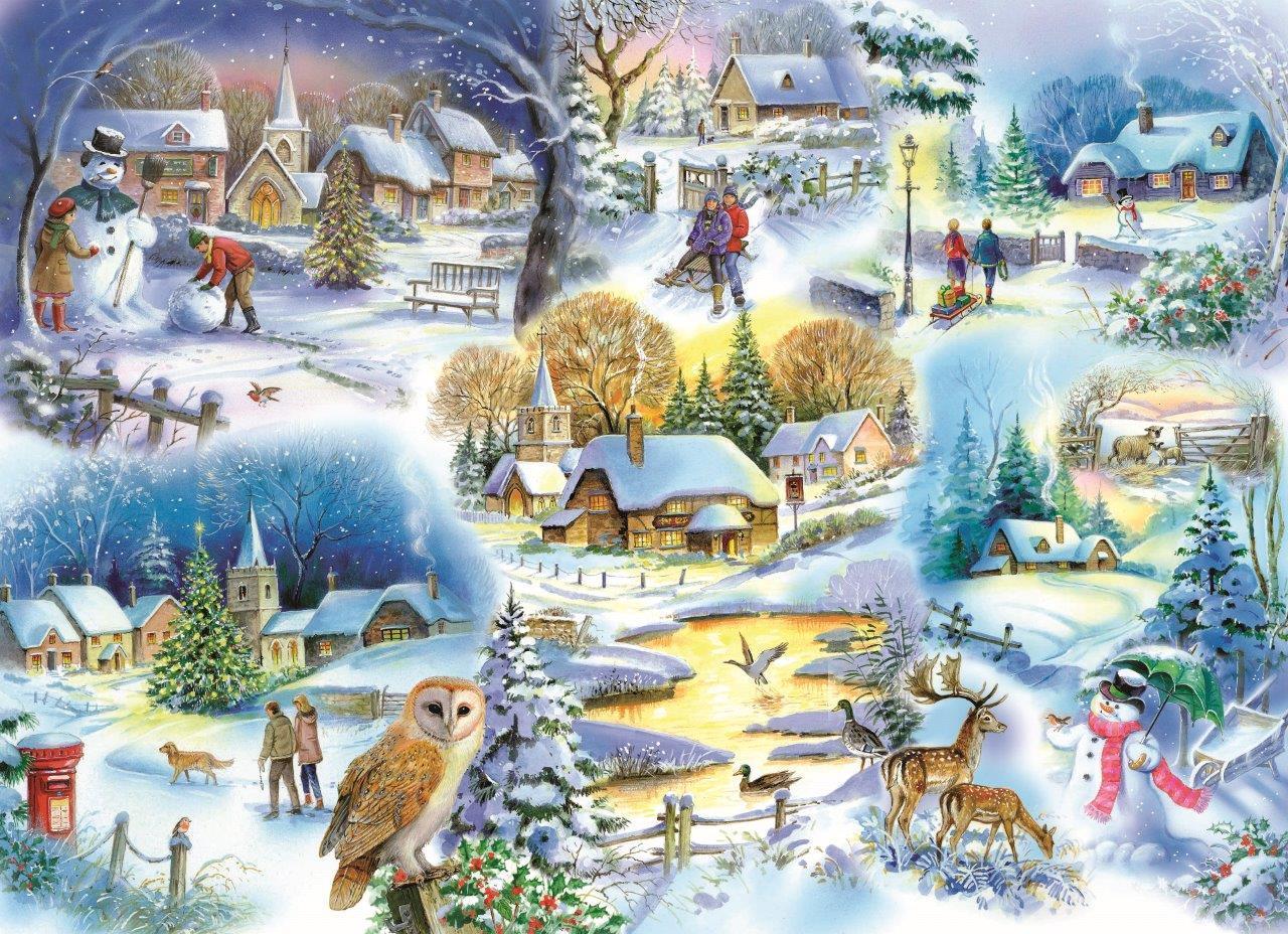 wallpaper vintage ebay 1745 Puzzle The Snow of Puzzles House 1000 Let pieces It