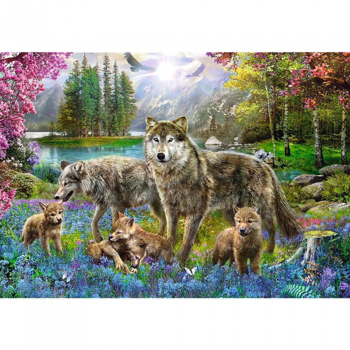 Puzzle  Trefl-10558 Wolf Family