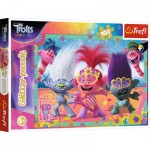  Trefl-14822 Glitter Puzzle - Trolls