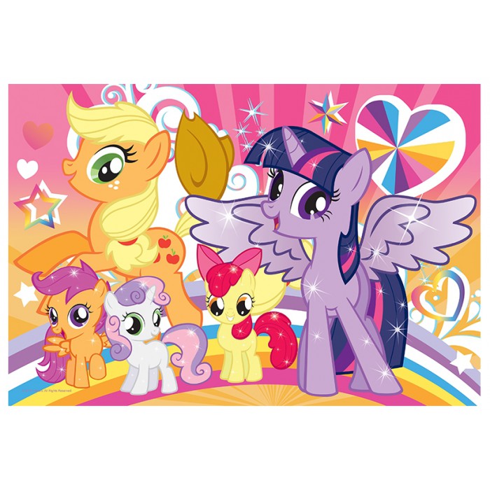 Trefl-16503 2 Puzzles Lumi Color - My Little Pony