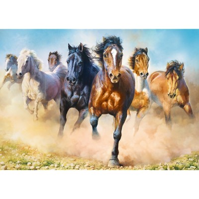 Puzzle Trefl-27098 Galloping Herd of Horses