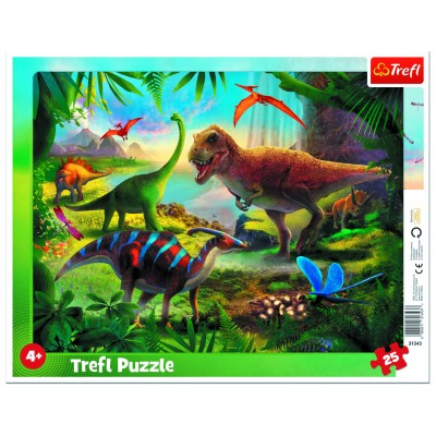 Trefl-31343 Frame Puzzle - Dinosaurs