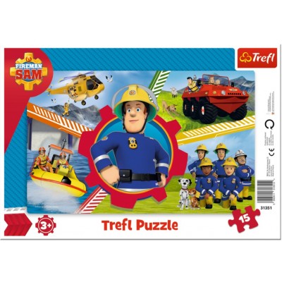 Trefl-31351 Frame Puzzle - Fireman Sam