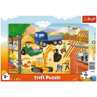 Trefl-31354 Frame Puzzle - Construction site