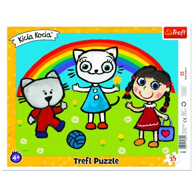 Trefl-31389 Frame Puzzle - Kittykit