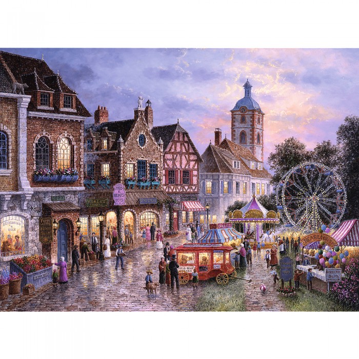 Puzzle  Trefl-33033 Dennis Lewan: Kirmes