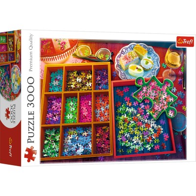 Puzzle Trefl-33079 Abend mit Rätseln