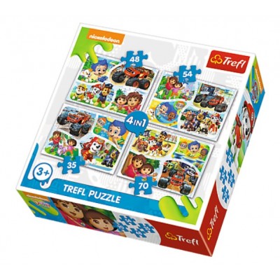 Trefl-34292 4 Puzzles - Dora