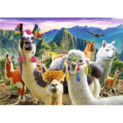 Puzzle Trefl-37383 Lamas in the Mountains