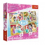 Puzzle   4 in 1 - Happy Day of Princesses