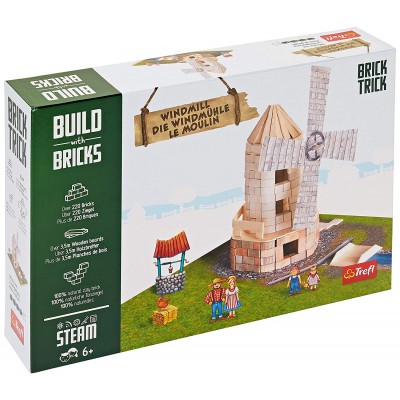 Puzzle Trefl-60984 Build with Bricks - Windmill