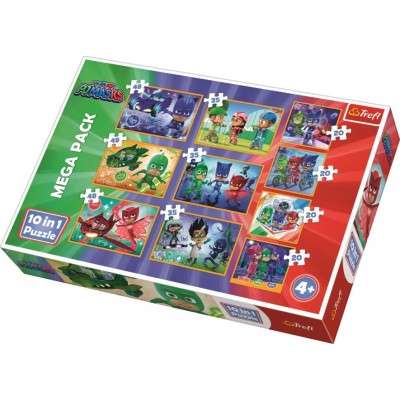 Trefl-90357 Mega Pack 10 Puzzles - PJ Masks