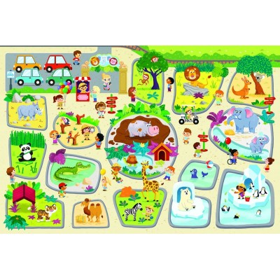 Trefl-90756 Floor Puzzle - Zoo