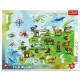 Frame Puzzle - Map of Europe Animals