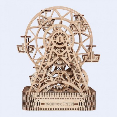 Wooden-City-WR306-8053 Wooden 3D Puzzle - Ferris Wheel