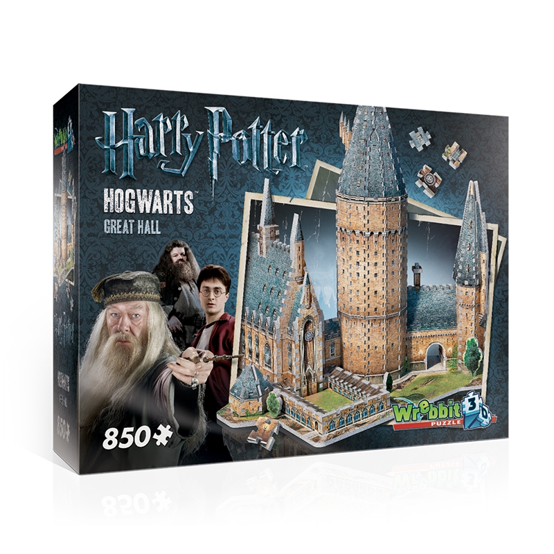 3D Jigsaw Puzzle - Harry Potter (TM): Poudlard - Great Hall Wrebbit-3D-2014  850 pieces Jigsaw Puzzles - Posters, Cinema, Advertising - Jigsaw Puzzle